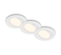 Briloner Ceiling Spotlights Set Of 3 Gu10 Led Lights 4.7W Adjustable Bulbs Included White