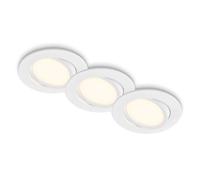 BRILONER Ceiling Spotlights Set of 3 GU10 LED Lights 4.7W Bulbs Included White Briloner White