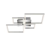 BRILONER - Modern LED Ceiling Lights, Adjustable, Dimmable in steps, Warm white light colour, Memory Function, 44W, 4000 lum., led ceiling light,ceiling lights living room, 75x47x7.3cm, chrome color