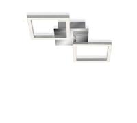 Briloner Leuchten LED swivel-mounted ceiling light, 12 watt, 1000 lumens, 3,000 kelvin, silver chrome coloured ceiling lamp