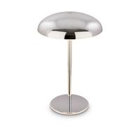 BRILONER - Rechargeable LED Table lamp IP44 with Light Edge, Touch, Replaceable Battery, LED Light, Battery Table lamp, Bedside, no Cord, 19.5x30.5 cm, Chrome