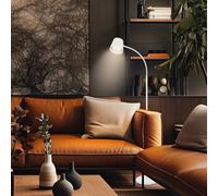 Briloner Cielo rechargeable LED floor lamp, white, touch dimmer, USB cable