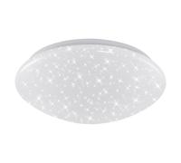 Briloner Leuchten LED Ceiling light with starry décor, ceiling lamp light colour: neutral white, D: 28 cm, 12W, 1200 Lumen, Metal, built-in, 12 W, white, 28 x 28 x 9.5 cm