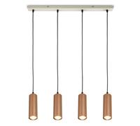 BRILONER Coffee 4 Light Height Adjustable for GU10 Bulbs Pendant Light in Copper Briloner Copper