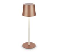 BRILONER - Rechargeable LED Table lamp IP44 with Touch, dimmable, Replaceable Battery, LED Light, Bedside, no Cord, Camp Light, Outdoor, 11x34,5 cm, Coffee