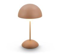 BRILONER - Rechargeable LED Table Lamp with Touch, Dimmable, IP44 Waterproof, 4000mAh Battery Table lamp, Bedside Lamps, Reading Light, Night Ligh, Outdoor, Mushroom Lamp, 16 x 29 cm, Coffee Beige