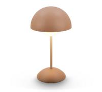 BRILONER - Rechargeable LED Table Lamp with Touch, Dimmable, IP44 Waterproof, Battery Table lamp, Bedside Lamps, Reading Light, Night Ligh, Outdoor, Mushroom Lamp, 16 x 29 cm, Coffee Beige
