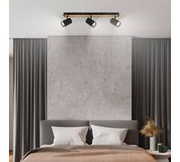 BRILONER - Ceiling Light, Adjustable, GU10 Socket, max. 9W, Ceiling Spotlight, Lights for Living Room, Lounge, hallways, Bedroom, 70 cm, Black-Wood