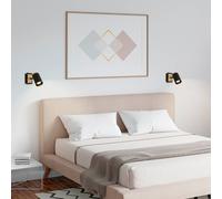 BRILONER - Wall Light, Adjustable, GU10 Socket, max. 10W, Wall lamp, Indoor, Lounge, Bedroom, Bedside, Kitchen, 12x14,5 cm, Black-Wood