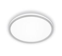 BRILONER - EEK A LED Ceiling lamp Efficient with 8.5W at 1800lm, Approx. 50,000h Light, indirect Light, LED lamp, LED Ceiling Light, Living Room lamp, LED Panel, Kitchen lamp, 33x6 cm, matt Chrome