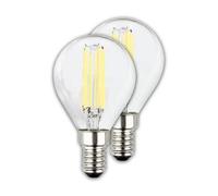 Briloner - EEK A Set of 2 Filament LED lamp E14 Drop, Warm White Light, 2.5W, 525lm, LED Bulb, LED Illuminant, Bulb