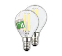 Briloner - EER A Set of 2 E14 LED Light Bulbs, Filament Light Bulb, Energy Saving, Long Life, E14 Bulb, A60, Warm White Light, 4W, 840lm, LED Lights, Incandescent Bulbs, Energy Efficient, 45x80mm