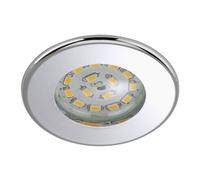 Briloner Efficient LED recessed light Nikas IP44, chrome