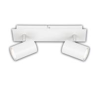 BRILONER - Energy Saving LED Ceiling Light, Certified Class A, Adjustable 2 Way Spotlight, 3000K Warm White, 2 x 2W, 2 x 450 Lumen, Life ~ 50 000h, Living Room Lamp, Bedroom, Kitchen, 29 cm, White