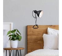 Briloner Fix clip-on light, metal shade, black