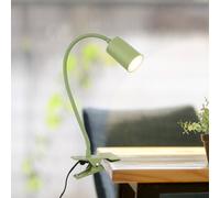 Briloner Fleks LED clip-on light, lime green, flexible, metal