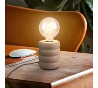 Briloner Foam table lamp, light brown, ceramic, E27, 25 W, Ø 10 cm