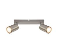Briloner Gu10 Ceiling Light Matt Nickel Adjustable 2 Way Spotlight Lamp