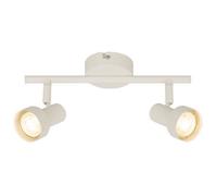 Briloner Gu10 Socket Off-White Adjustable 2 Light Ceiling Spotlight