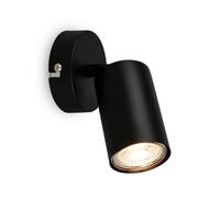 BRILONER - Adjustable Wall Light, GU10 Socket, max 9W, Wall lamp, Bedside Lights, Living Room, Hallway, Bedroom Wall Light, LED Spot Light, 8x15.5cm, Matt Black