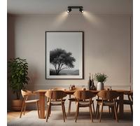 Briloner Ida ceiling spotlight, black, 2-bulb, plastic/metal