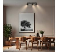 Briloner Ida ceiling spotlight, black, 3-bulb, plastic/metal