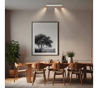 Briloner Ida ceiling spotlight, brown, 3-bulb, plastic/metal
