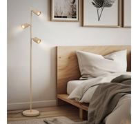 Briloner Ida floor lamp, beige, 3-bulb, height 141 cm, GU10