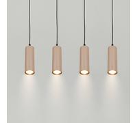 Briloner Ida pendant light, beige, 4-bulb, length 76 cm, GU10