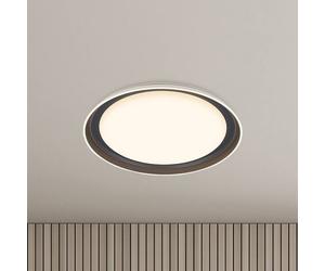 Briloner Ijus LED ceiling light, white/anthracite, Ø 43 cm, plastic