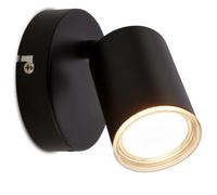 Briloner - Indoor Wall Light Adjustable IP44 GU10 Fitting Max. 9W Black