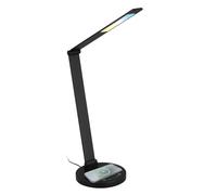 Briloner - Inductive Charging LED Desk Lamp, Dimmable Warm White to Cool White Adjustable Table Lamp, Bedside Lamp, Home Desk Lamp, 18x44cm(L*H), Black
