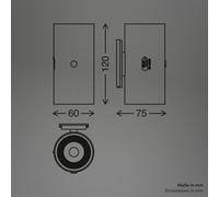 Briloner Isy LED rechargeable wall light, matt black, plastic, 3,000 K