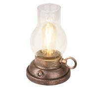 BRILONER Lantern Rechargeable LED Oil Lamp Candle Antique Style Outdoor Bronze in Light Bronze Briloner Light Bronze