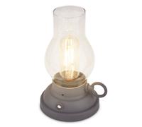 Briloner Lantern Rechargeable Led Table Oil Lamp Candle Antique Style Outdoor Anthracite
