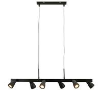 Briloner - LED 6-Light Pendant Light Warm White Adjustable Black