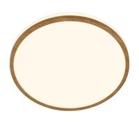 BRILONER - LED Bath Ceiling Light with Warm White Light Colour, Splash Water Protection, 12W, 1200Lm, Bathroom Light, Lamp for Kitchen, IP44 Ceiling Light, Wet Room Light, 28 X 7 cm, White-Wood