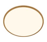 BRILONER - LED Bath Ceiling Light with Warm White Light, Splash Water Protection, 18W, 1850Lm, Bathroom Light, Lamp for Kitchen, IP44 Ceiling Light, Wet Room Light, 33 X 6.6 cm, White-Wood