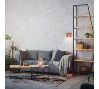 Briloner LED battery-powered floor lamp Brilo unplugged Riffle, copper-coloured