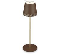 Briloner Battery Powered Brown Dimmable Rechargeable Table Lamp