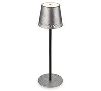 Briloner - LED Battery Table Lamp 2 in 1, Stepless Dimmable, Touch, Mobile Light, LED Table Lamp Outdoor, LED Table Lamp Cordless, Antique Silver