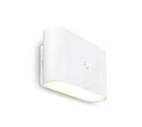 Briloner LED battery wall lamp Chat, white, 16 cm, plastic, sensor