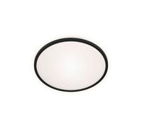 Round LED Ceiling Light Panel Lamp Slim Indirect Light Neutral White 28 cm Black