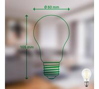 Briloner LED bulb E27 5W clear 3000K 1055 lm EEC A 2er