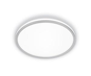 BRILONER - LED Ceiling Lamp, EEC A Light Source, Efficient 8.5W 1800lm, Indirect Light, LED Panel, Modern Ceiling Design, Living Room, Kitchen, Bedroom, 33x6 cm, Matt Chrome