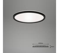 BRILONER Leuchten Smart LED Ceiling Light, Works with Amazon Alexa, WiFi, Backlight Effect, Colour Temperature Control, Dimmable Ceiling Light Remote Control, LED Panel, White/Black, Diameter 29.3 cm