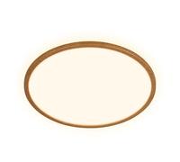 BRILONER - LED Ceiling lamp with indirect Light, Flat, Warm White, Ceiling Light, Living Room lamp, LED Panel, Kitchen, Bedroom, 42x3 cm, Wood-Effect Surround