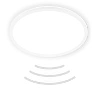 Briloner - LED Ceiling lamp with Motion Detector IP44 3m Range, Neutral White Light Colour, Flat, 120 Degree Detection, LED Ceiling Light, LED Panel, Bathroom lamp, Bathroom lamp, 42x3 cm, White