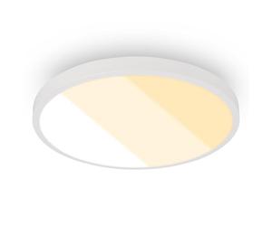 BRILONER - LED Ceiling Light, 18W 2000lm, 2700K 3000K 4000K, IP44 Splash Proof, Bright Ceiling Lamp, Bathroom Light, Kitchen Light, 24 x 6 cm, White
