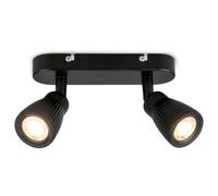 Briloner - LED Ceiling Light Adjustable Warm White 2-Light Black 20 cm